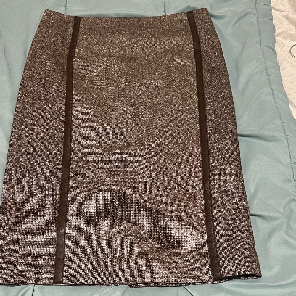 bebe brown  Pencil Skirt with Brown  Trim